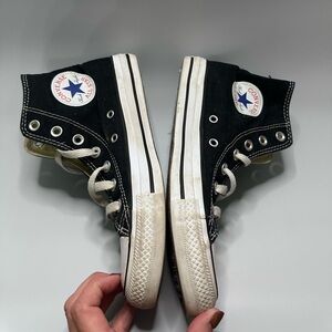 Converse black high top size 7